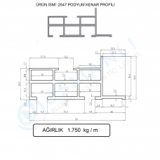 2547 PODYUM KENAR PROFİLİ